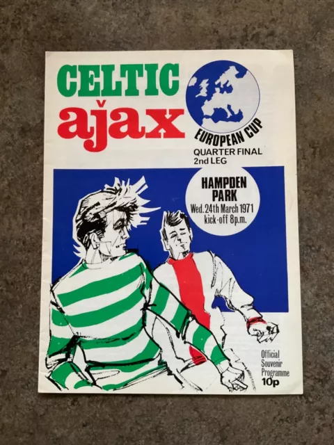 Celtic  V Ajax European Cup QF 2L 24th Mar 1971