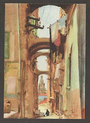 IMPERIA SANREMO 115 GIARDINI Illustratore ALDO RAIMONDI Cartolina viaggiata 1960 