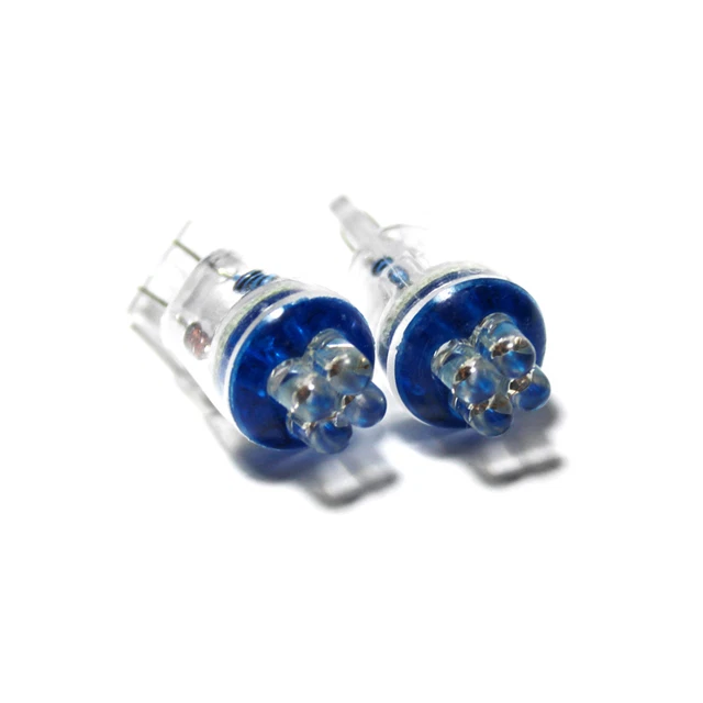 VW Phaeton 3D Blue 4-LED Xenon Bright Side Light Beam Bulbs Pair Upgrade