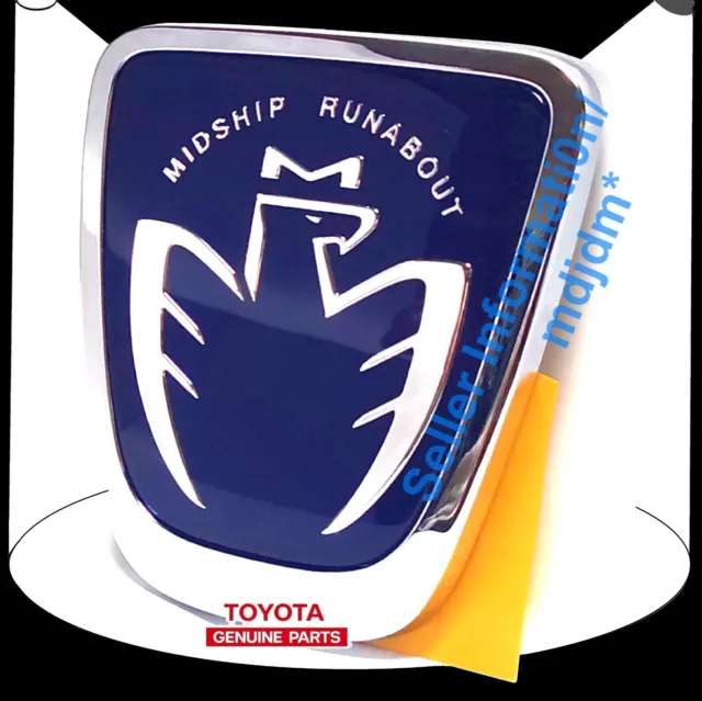 Oem Toyota 99-07 MR2 MR-S Spyder Midship Runabout Blue Front Emblem Badge JDM
