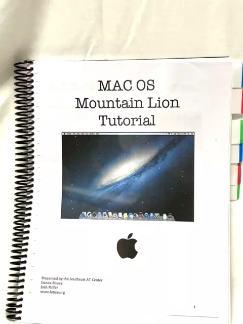 Mac OS Mountain Lion Tutorial / Instructional Book 2013 Goodwill Foundation