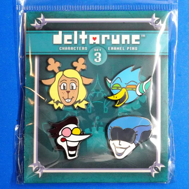 Undertale Figure Character Pin #1 Set of 4 Human Toriel Sans Flowey  Deltarune