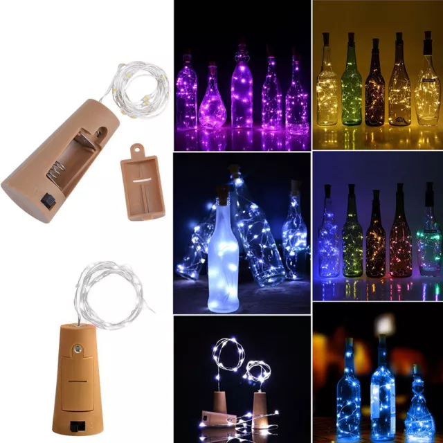 20 LED Fairy String Lights Wine Bottle Copper Cork Wire Lamp Party Decor 2020 2