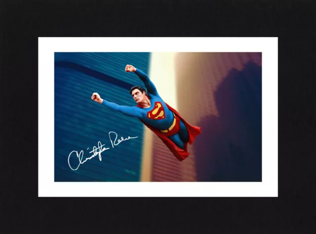8X6 Mount CHRISTOPHER REEVE Signed PHOTO Print Ready To Frame SUPERMAN