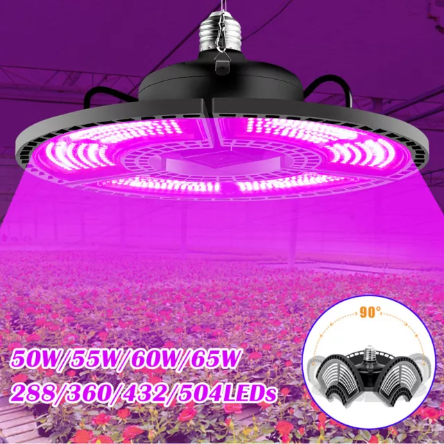 65W LED Pflanzenlampe Vollspektrum Pflanzenlicht Zimmerpflanzen Grow Light E27