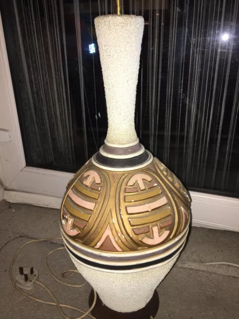 Unusual very large Beautiful Mid century lamp Sold As Seen