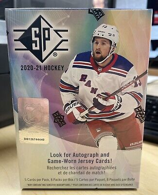 2020-21 Upper Deck SP Hockey Factory Sealed 8 Pack Blaster Box-Look for AUTO!