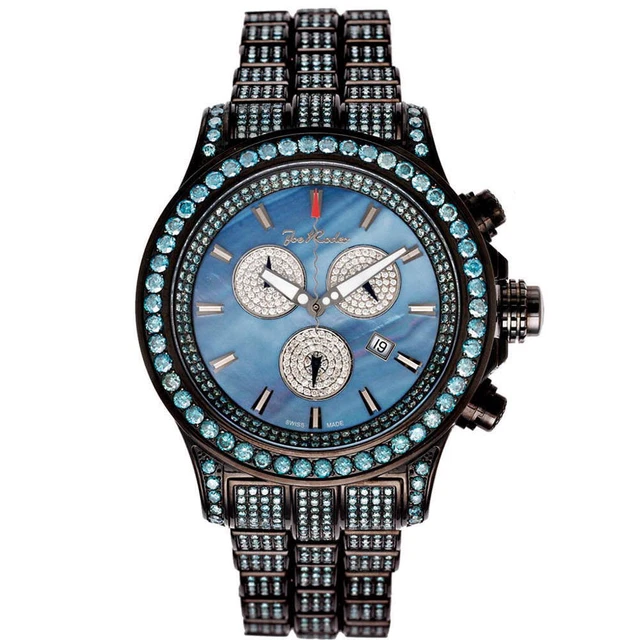 Joe Rodeo Diamond Men's Watch - MASTER PILOT black 26.7 ctw Joe Rodeo Diamond Men's Watch - MASTER PILOT black 26.7 ctw