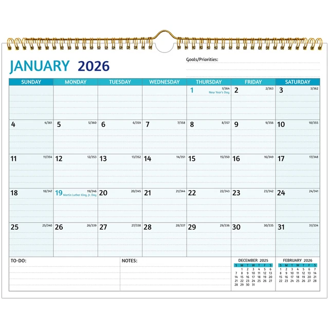 2026-2027 WALL CALENDAR - 18 Months Calendar 2026-2027, Jan 2026 - Jun ...