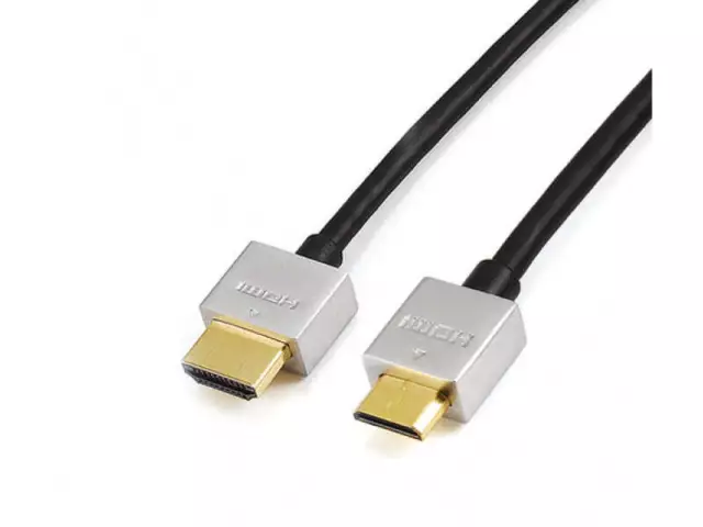 Reekin HDMI Kabel - 1 0 Meter - FULL HD Ultra Slim Mini (Hi-Speed w. Eth.)