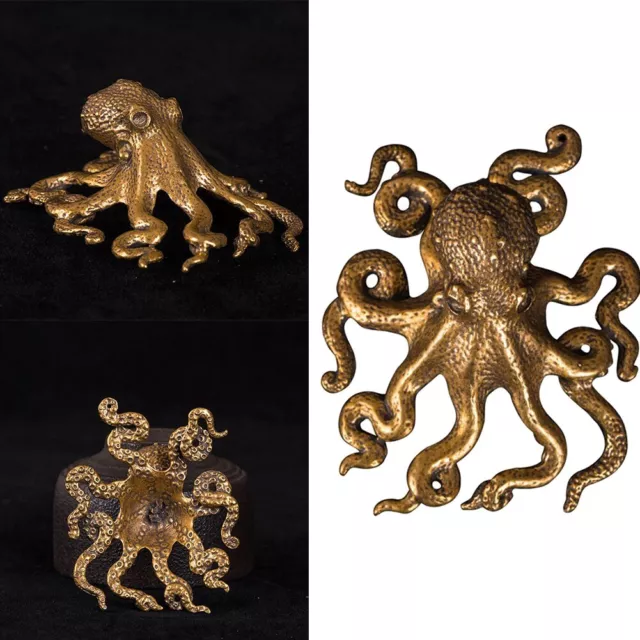 Ornament Octopus Laiton Octopus C??r??monie Accessoires Rigide Texture Laiton 3