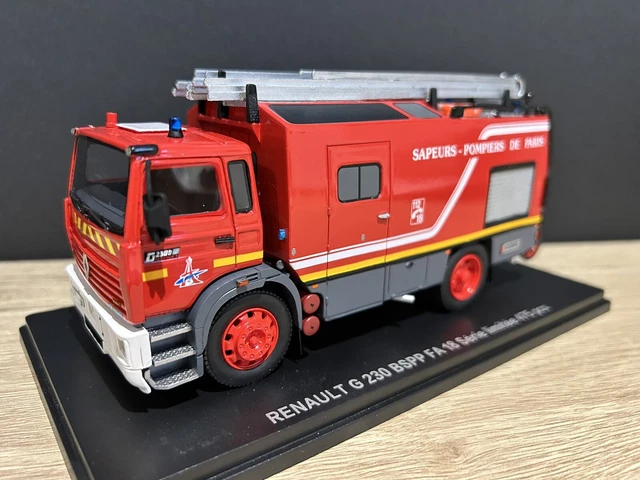 RENAULT G230 Fourgon d'Appui FA 18 BSPP Brigade Sapeurs-Pompiers de Paris 1/43 - Jeux - Jouets