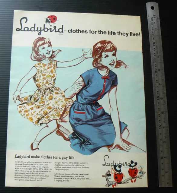 1966 vintage ad LADYBIRD clothes for a gay life advertisement retro kids fashion