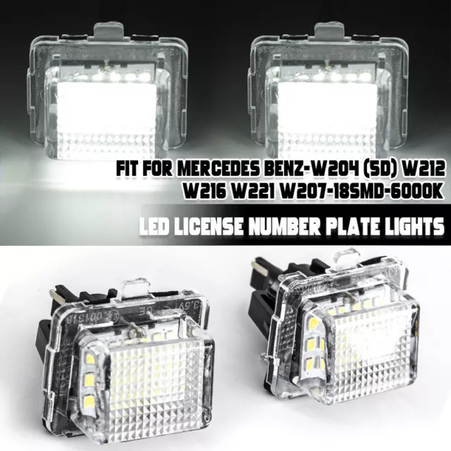 For Mercedes Benz W204 W212 W221 CL E S C-Class LED License Number Plate Light D