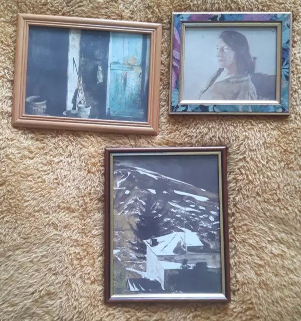 Andrew Wyeth  (1917 - 2009) - Prints (3)  - Framed Behind Glass -