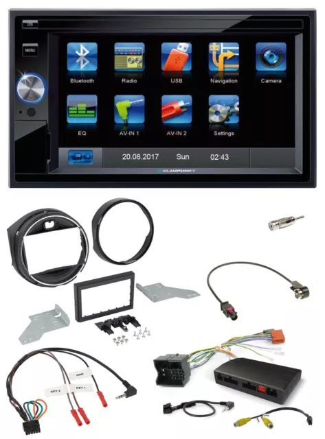 Blaupunkt Lenkrad USB Bluetooth TMC 2DIN Navigation für BMW Mini F55/F56 2013-20