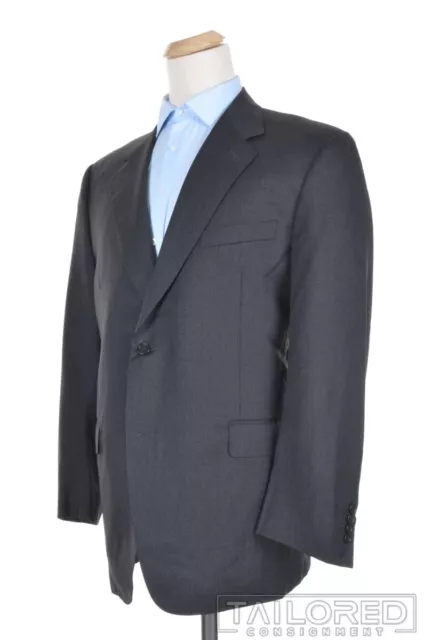 CANALI Solid Gray 100% Wool Mens Blazer Sport Coat Jacket - EU 58 / US 48 R