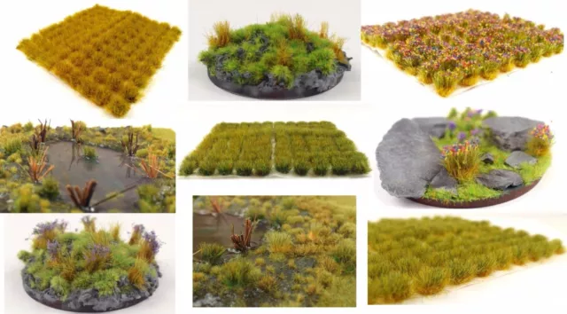 10mm Static Grass Tufts x 100 Wargame Terrain Diorama Scenery Battlefield