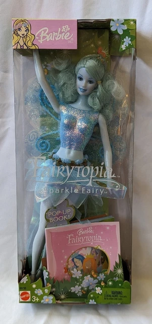 New Mattel Barbie Doll Fairytopia Blue Sparkle Fairy 2003 -B5735