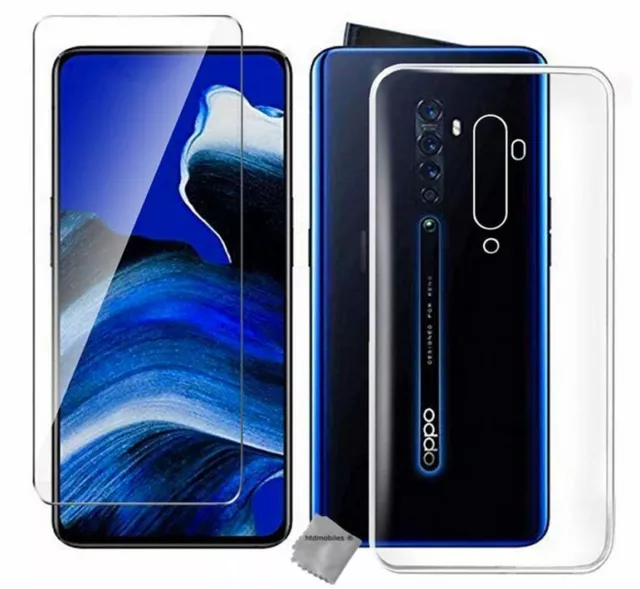 Housse etui coque silicone gel fine Oppo Reno 2 + verre trempe - TRANSPARENT TPU