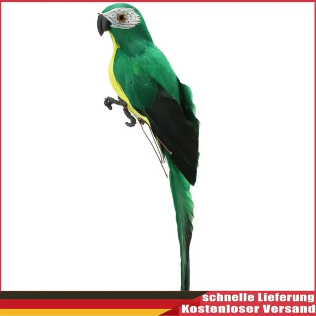 Foam Feather Artificial Parrot Imitation Bird Model Home Ornament (Green)