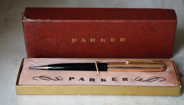 Stylo Porte-mines Parker En Résine Vert Foncé & Noir – Vintage, Made In USA