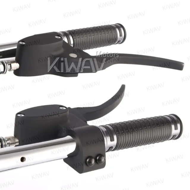 KiWAV sleek style mat black hand control clutch brake ergonomic levers fits H-D