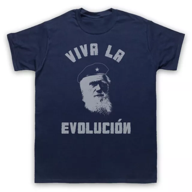 Charles Darwin Viva La Evolucion Evolution Funny T-Shirt Mens Ladies And Kids