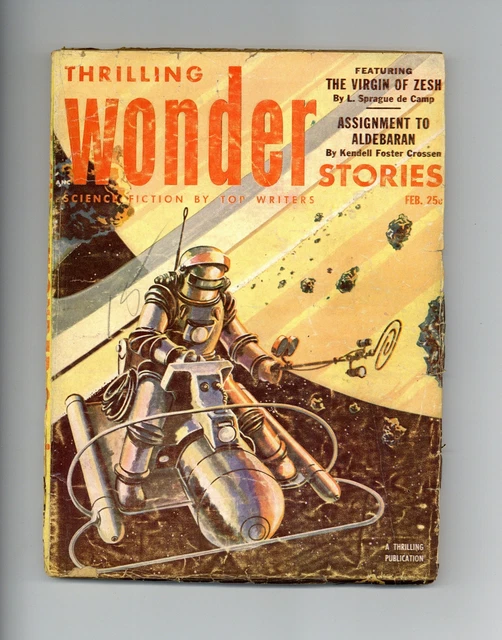 Thrilling Wonder Stories Pulp Feb 1953 Vol. 41 #3 VG