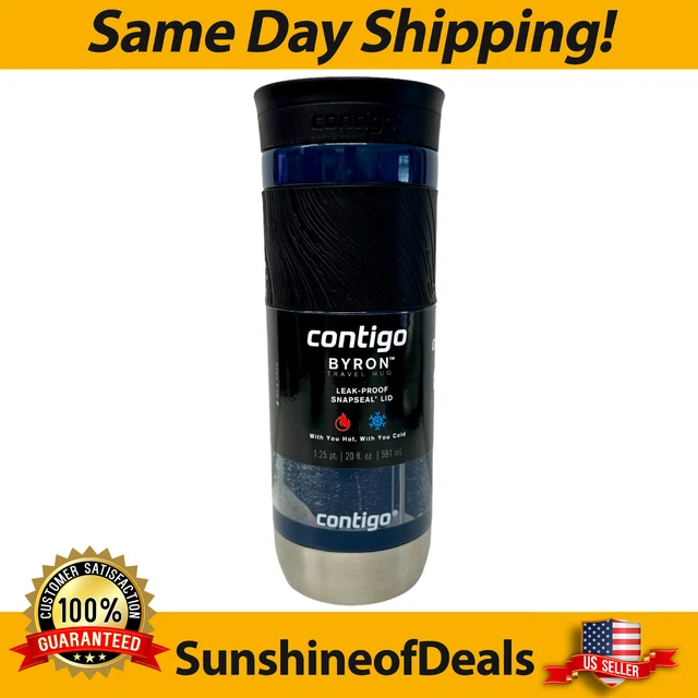 Contigo Byron SnapSeal 2.0 Stainless Steel Insulated Travel Mug, 20oz Blueberry