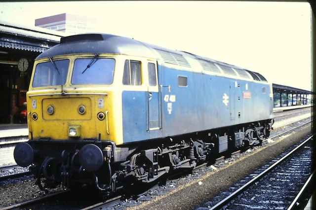ORIGINAL 35MM COL Slide Class 47 47401 (D1500) at Reading `7/8/1985 ...