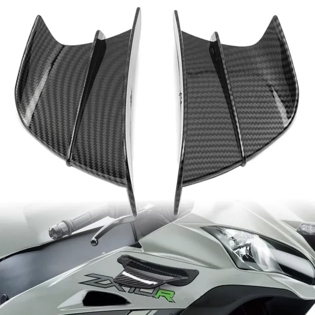 2pcs Aerodynamic Side Fairing Winglets Wings Spoiler For Kawasaki Ninja ZX-10R