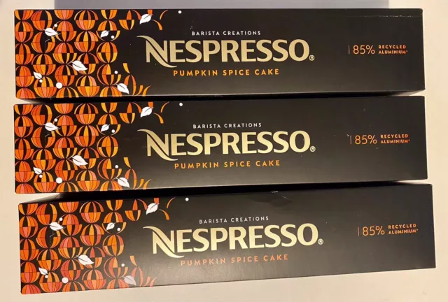 Nespresso PUMPKIN SPICE CAKE X 3 VERTUO Line Coffee Pods Sleeve - Capsules