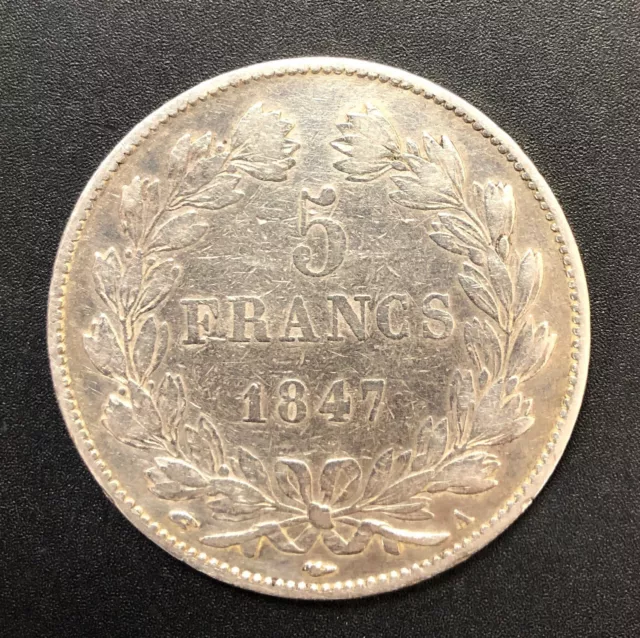 Pièce de 5 francs Louis Philippe I Argent IIIème type 1847 A