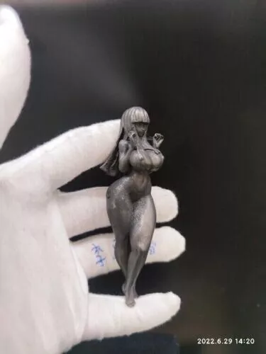 Chinese Bronze Copper Statue Hand Carved Anime Girl Figurine A88898