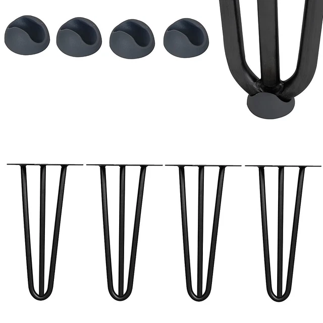4 Stück Haarnadelbeine 45CM Hairpin Leg Schwarz Tischbein Tischuntergestell 🏘