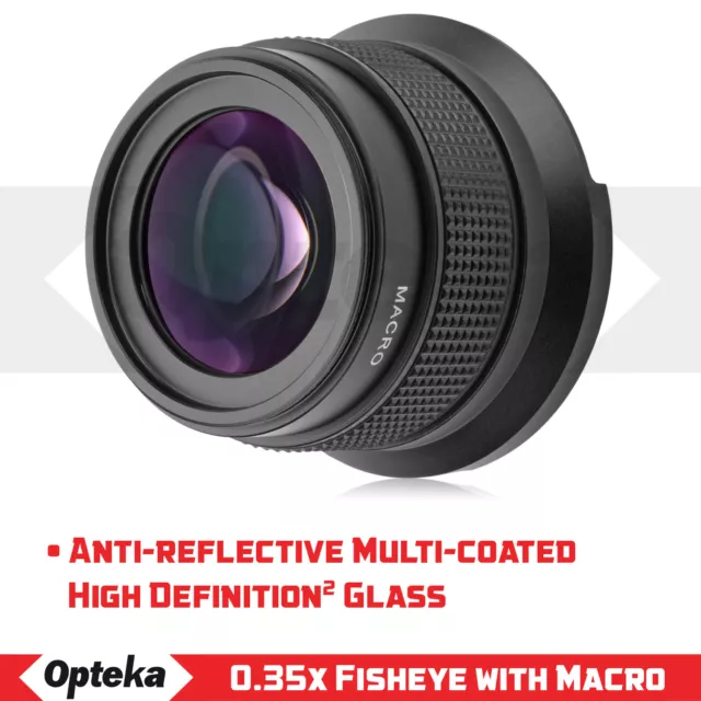 Opteka .35x Wide Angle Fisheye Lens for Nikon D3500 D3400 D3300 D3200 D3100 3