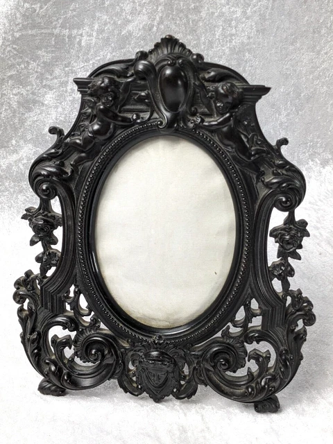 Broche De Deuil En ébonite Gutta Percha - Gerbe De Fleurs - Fin XIXe Siècle - Occasion - France