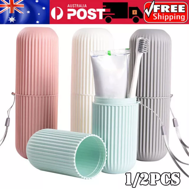 Portable Toothbrush and Toothpaste Storage Box Holder Travel Bathroom Case Cover