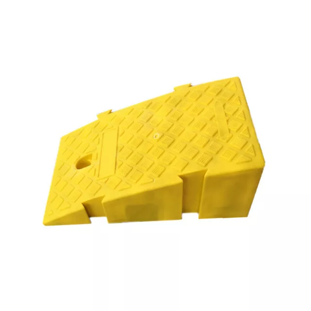 Yellow Portable Hard Plastic Threshold Ramp Heavy Duty Curb fr Universal