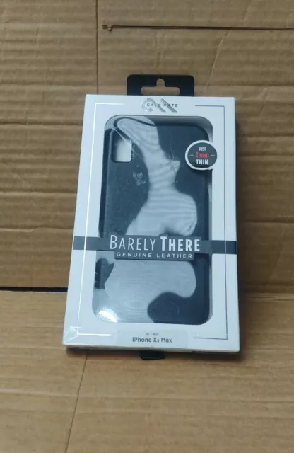 CaseMate Barely There Leather Case For iPhone Xs Max - Black