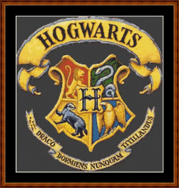 Harry Potter Hogwarts House Crest RAVENCLAW - Cross Stitch Chart (14ct  =18x22cm)