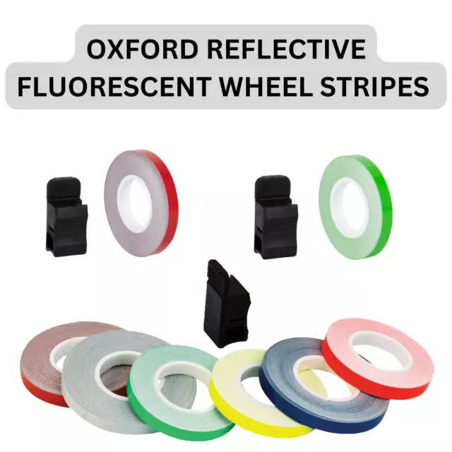 Oxford Wheel Stripes Essential Motorcycle Stripes Blue, Yellow, Red