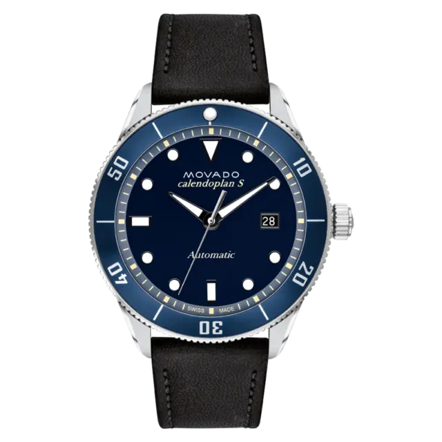 NEW MOVADO "Heritage Series" Men's Automatic Blue Dial 3650107 AUTHORIZED DEALER