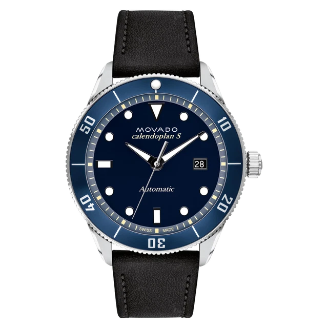 NEW MOVADO "Heritage Series" Men's Automatic Blue Dial 3650107 AUTHORIZED DEALER