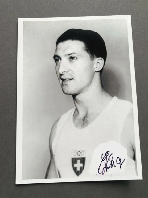 ROBERT LUCY  (†2009) Olympiasilber 1948 Turnen signed Foto 10x15 Autogramm