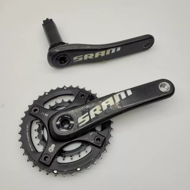 Pédalier SRAM BB30 Carbone 175mm 2/3x9/10 Speed Vtt Vélo Ville Fixe Pédaliers