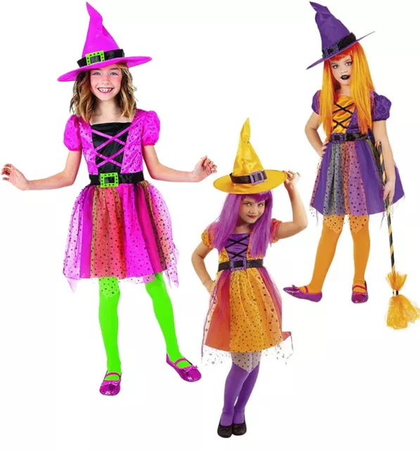 Rubie's Costume Strega Superstar con Cappello Abito Bambina Halloween Carnevale