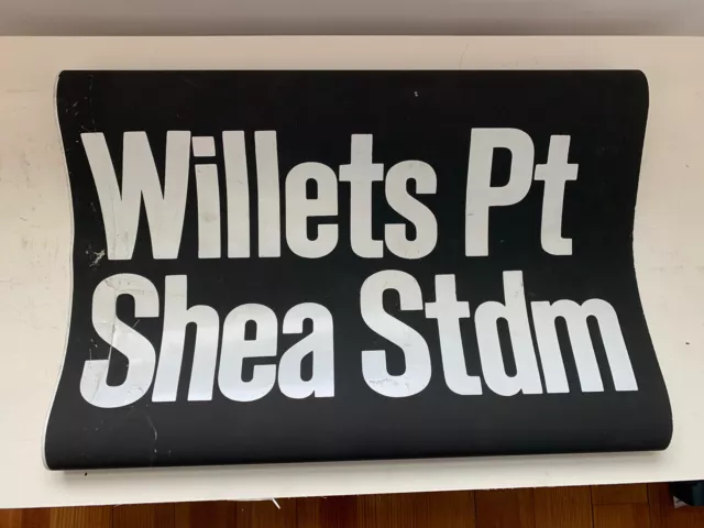 Nyc Subway Roll Sign Primitive Abused Willets Point Shea Stadium Citi Field Mets