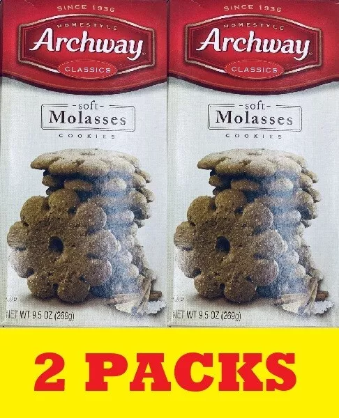 2x Archway Homestyle Classics Soft Molasses Cookies 9.5 Oz - 2 BOXES PACKS